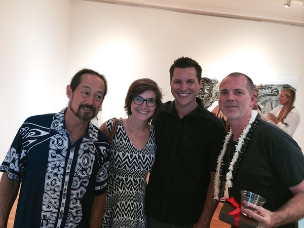 Shane Robinson's solo show opening at Hui No'eau, Maui, 2014